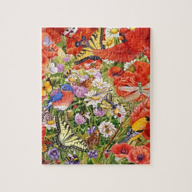 Birds, Butterflies and Bees Puzzle (Vertical)