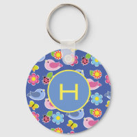 Birds, Butterflies & Ladybugs Flowers Initial