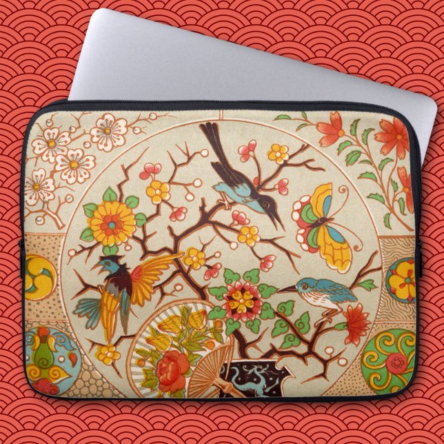 Birds & Butterflies Neoprene Laptop Sleeve (Creator Uploaded)
