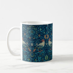 "Birds" by William Morris Blue Pattern  Coffee Mug