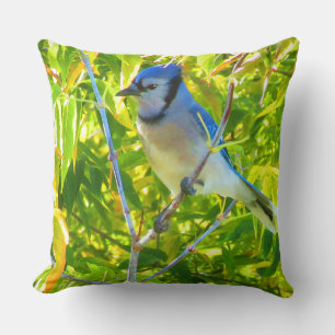 Birds Canada Goose Northern Blue Jay Custom 2 Pics Throw Pillow