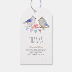 birds couple cute woodland gift tags