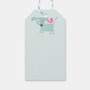 Birds, Dogs, Banners, Flowers Gift Tags