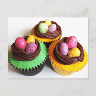 Bird's Eggs Nests Easter Cupcakes Holiday Postcard