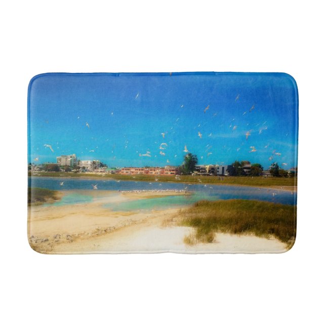 Birds Everywhere Bath Mat (Front)