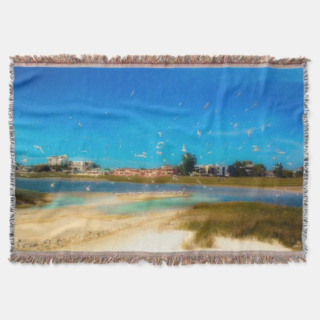 Birds Everywhere Throw Blanket (Front)