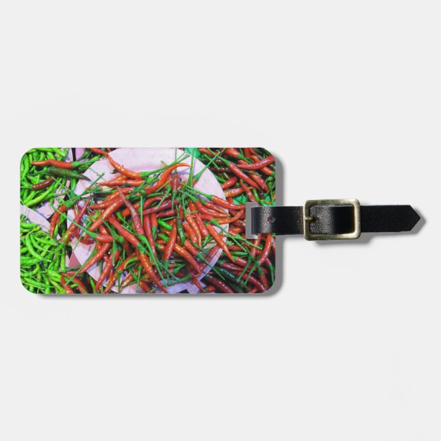 Bird's Eye Chili Peppers Luggage Tag (Front Horizontal)