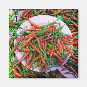 Bird's Eye Chili Peppers Magnet