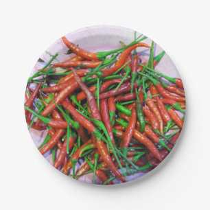Bird's Eye Chili Peppers Paper Plate