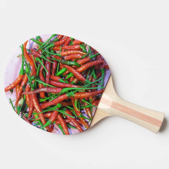 Bird's Eye Chili Peppers Ping Pong Paddle (Side)