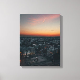 birds eye photography of high rise building canvas print