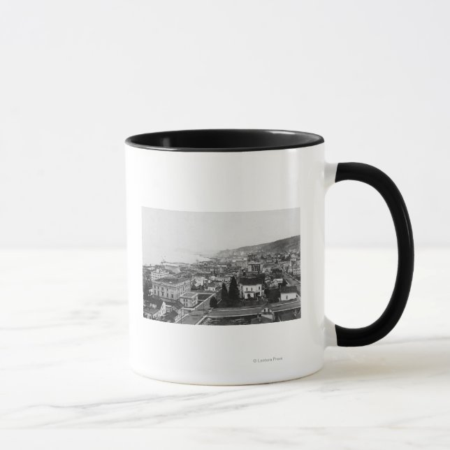 Bird's Eye View of Astoria, OR Photograph Mug (Right)