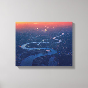 bird's eye view of city v canvas print