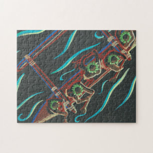 Birds Eye View of Hawaiian Canoe Jigsaw Puzzle