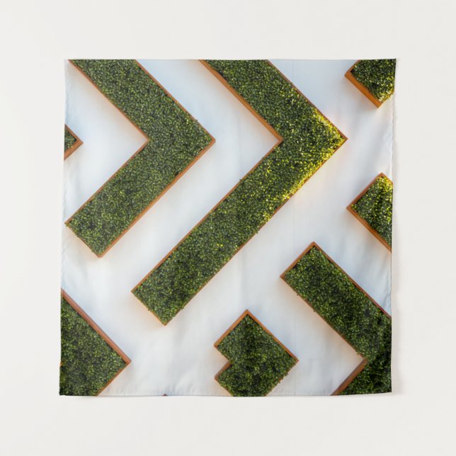 Bird's eye view of maze garden tapestry (Front)