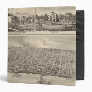 Bird's eye view of Muscatine City residences Binder