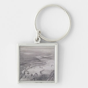 Bird's-Eye View of New Orleans Keychain