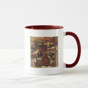 Bird's-Eye View of New York City by John Falter Mug