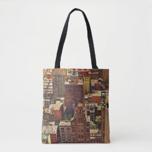 Bird's-Eye View of New York City by John Falter Tote Bag