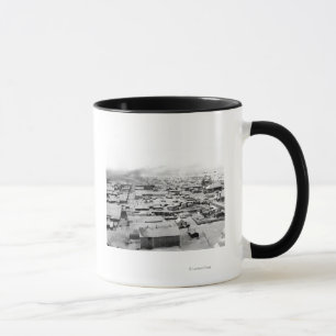 Bird's eye view of Nome, Alaska with Snow Mug