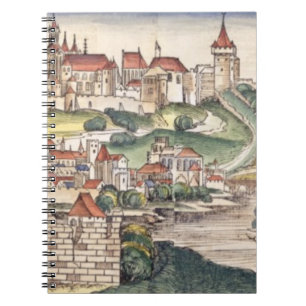 Bird's Eye View of Prague from the Nuremberg Chron Notebook