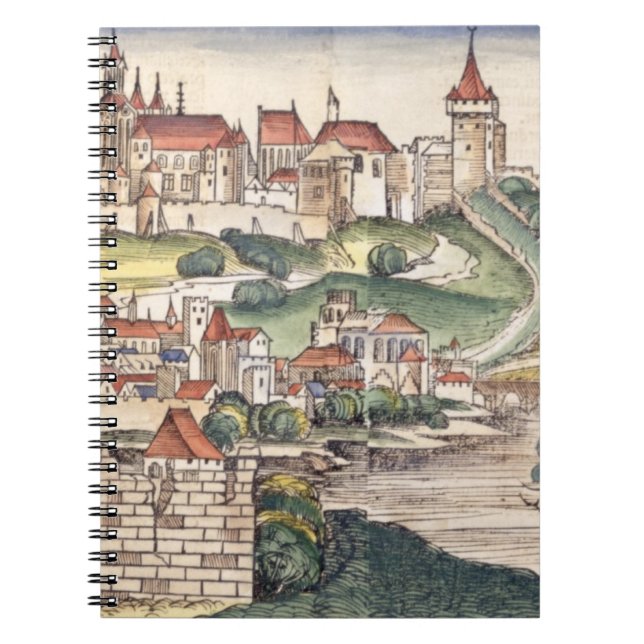 Bird's Eye View of Prague from the Nuremberg Chron Notebook (Front)