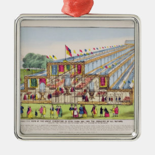 Bird's Eye View of the Great Exhibition in Hyde Pa Metal Ornament