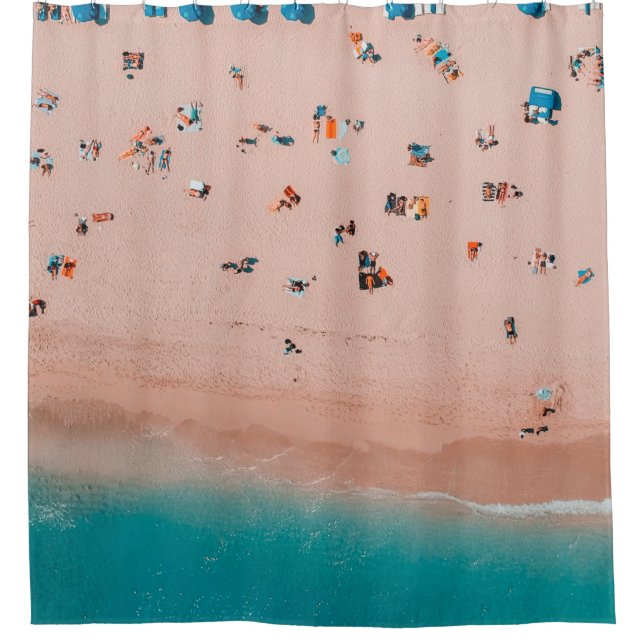 BIRD'S EYE VIEW PHOTOGRAPHY OF PEOPLE IN SEASHORE (Front)