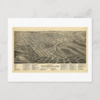 Bird's-eye view Winston-Salem North Carolina 1891