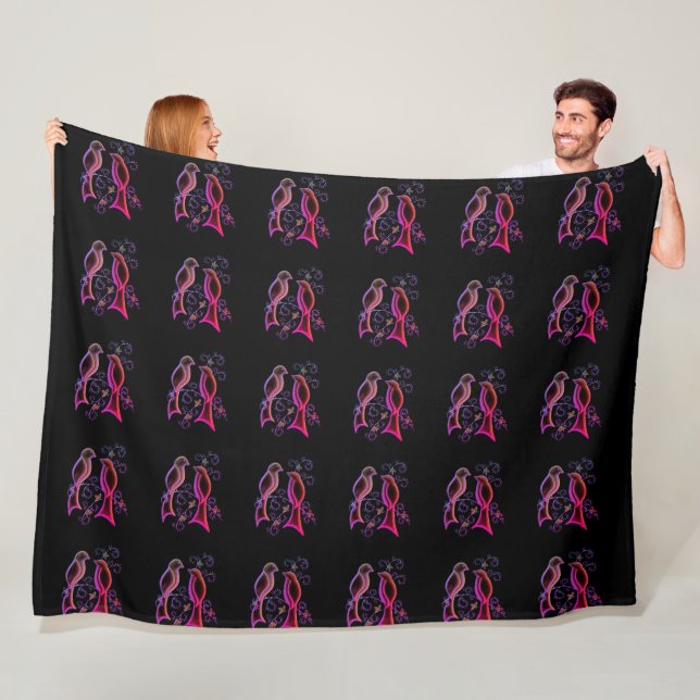 Birds Fleece Blanket (In Situ)