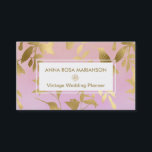 *~* Birds Floral Gold Art Deco Pattern Business Card<br><div class="desc">* Luxe Floral Standard Shabby Chic Foiled Metallic Foil Business Card: This Modern take on ART DECO NOUVEAU and Vintage Victorian Floral BIRD PATTERN with a PINK and LAVENDER Foil background is simply bold exciting and glam with it's chic girly. There is a sweet little gold foil flower to add...</div>