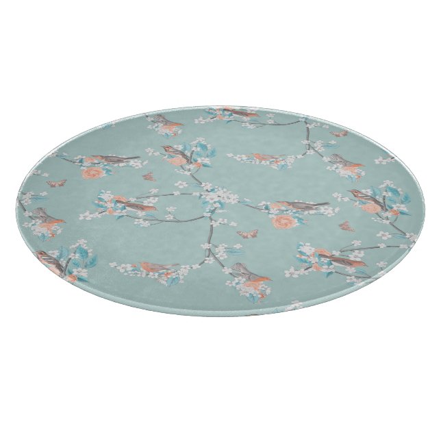 Birds & Flowers Cutting Board (Corner)