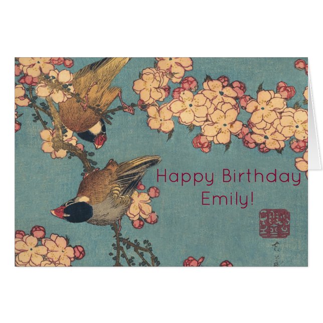 Birds Flowers Hokusai Japanese Art (Front Horizontal)