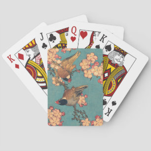 Birds Flowers Hokusai Japanese Art Playing Cards