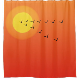 Birds flying to the sun