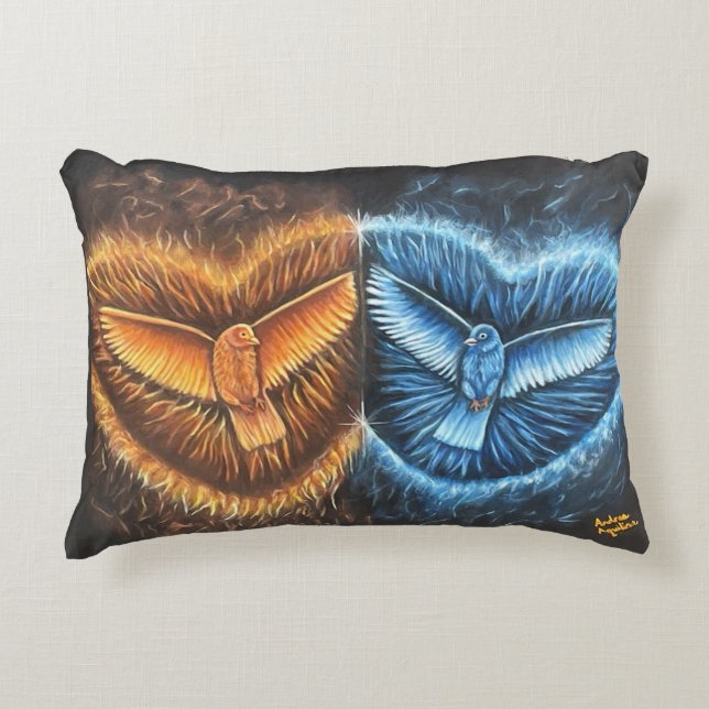 Birds Flying Together- Accent Pillow (Front)