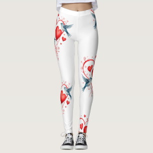 Birds for Valentine's Day Leggings