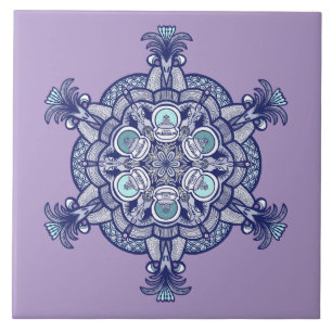 Birds & Globes design Tile