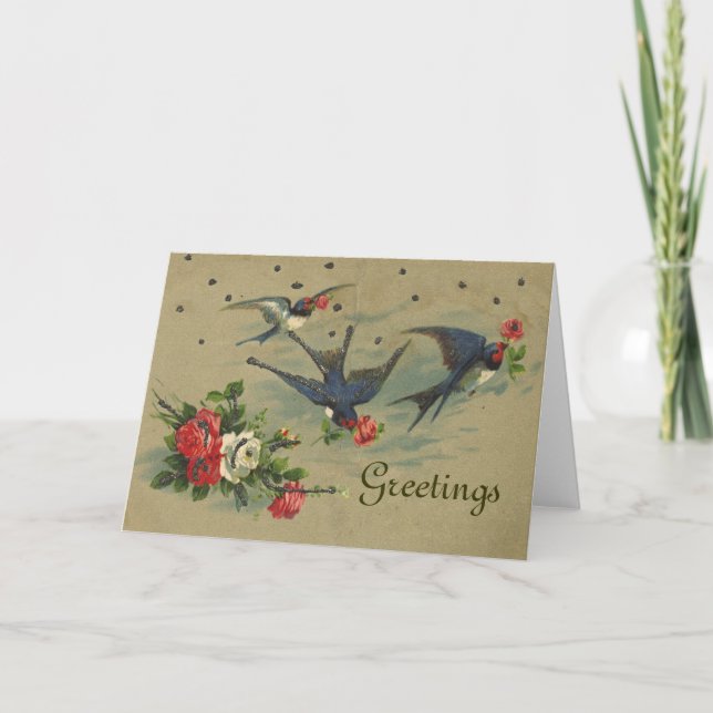 Birds Greeting Card (Front)