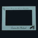 Birds & Hearts Wedding Photo Magnetic Frame<br><div class="desc">Add your favourite wedding photo to this elegant custom birds and hearts frame.</div>