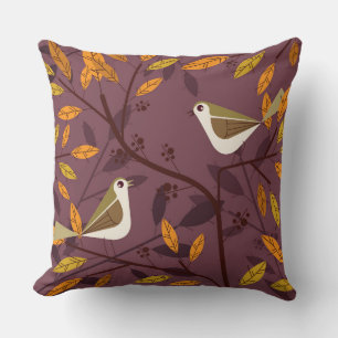 Birds Illustration Square Pillow