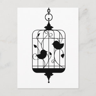 Birds in a Cage Postcard