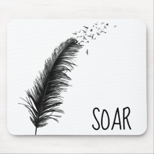 Birds in a Feather on White Mouse Pad