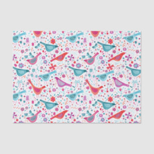 Birds in a Garden Watercolor Tissue Paper