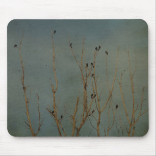 Birds in a Tree, Grunge Mouse Pad