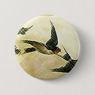 Birds In Flight 2 Inch Round Button