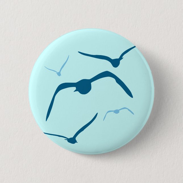 Birds in Flight 2 Inch Round Button (Front)