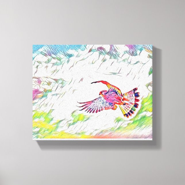 Birds in Flight: A Symphony of Freedom" Canvas Print (Front)