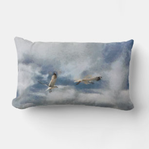Birds in Flight Lumbar Pillow