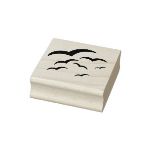 Birds in flight - Rubber Stamp
